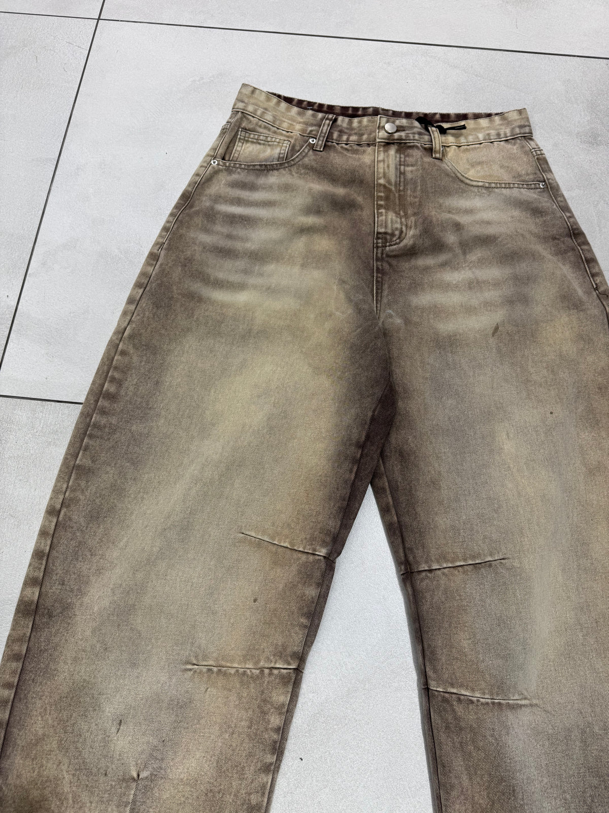 Jeans ballon marmorizzato