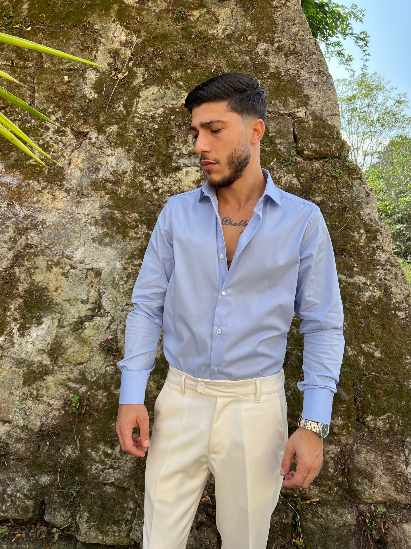Camicia Sartoriale Celeste