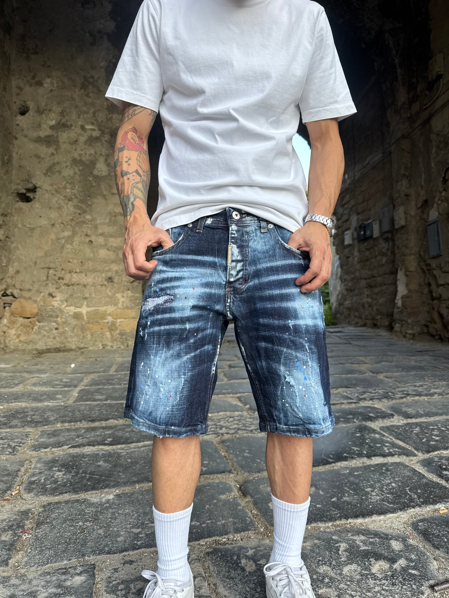 Shorts Blu Sfumato