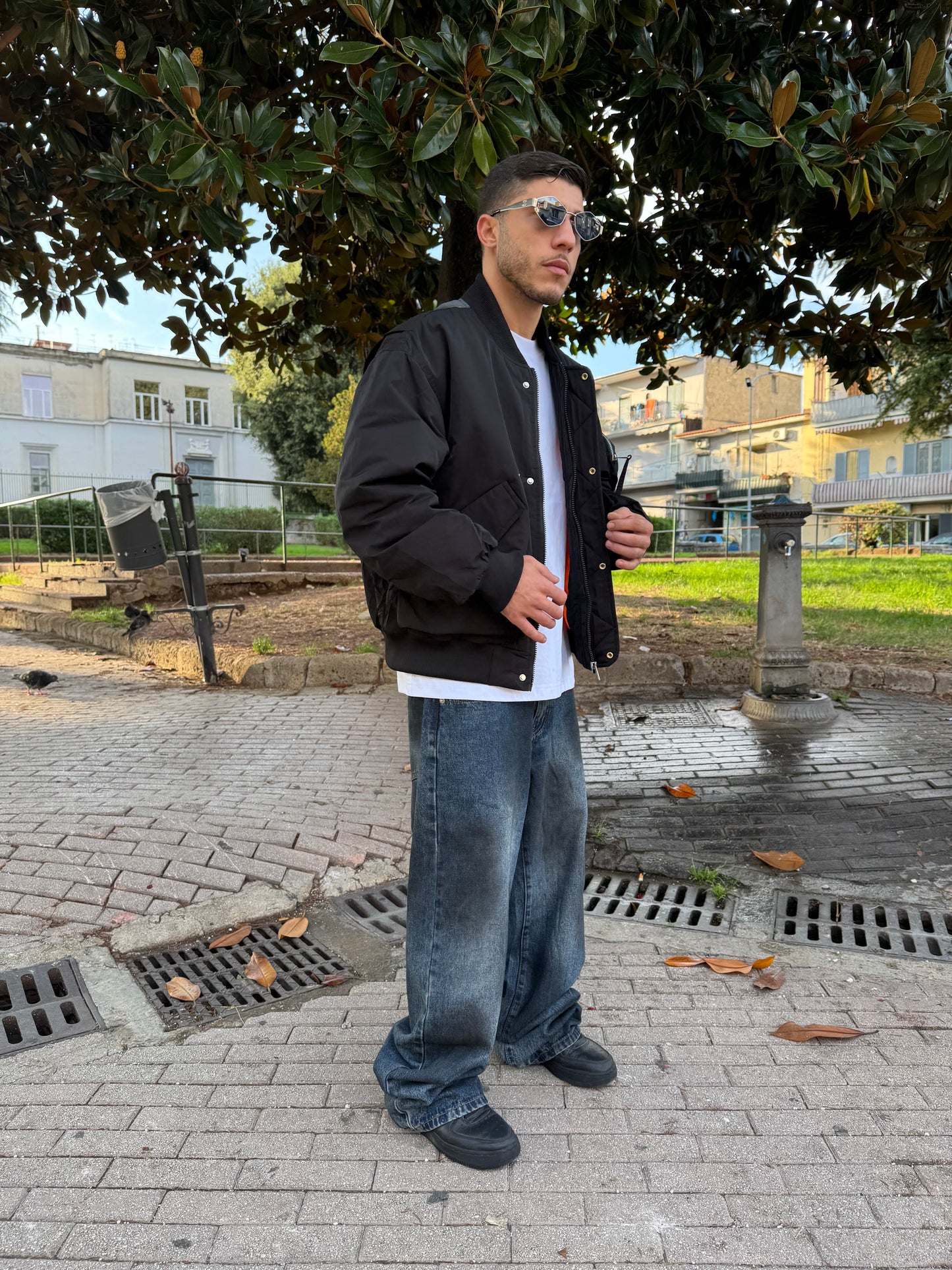 Jeans Baggy blu Sfumato