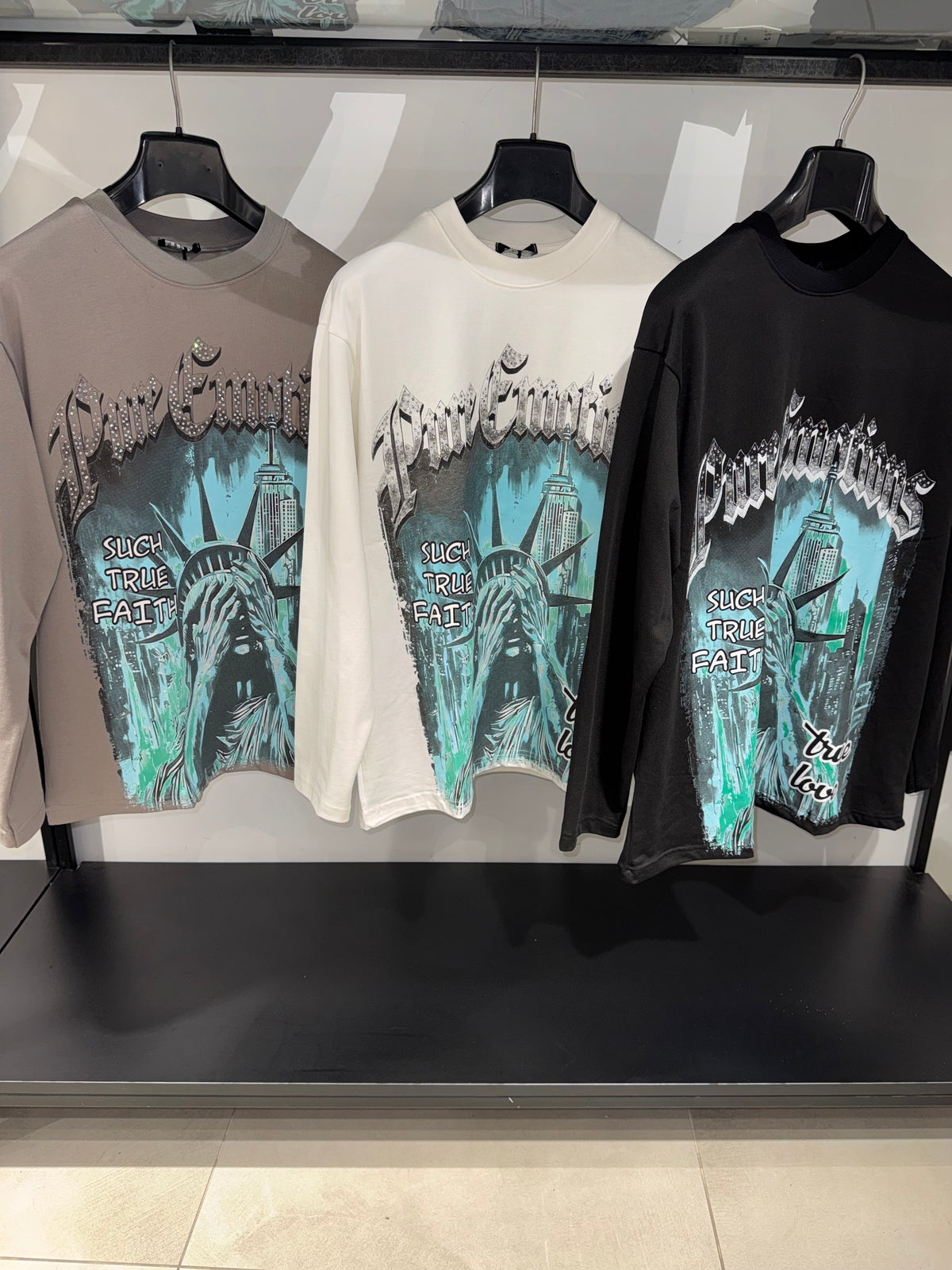 T-Shirt Strass Maniche Lunghe Longsleevet