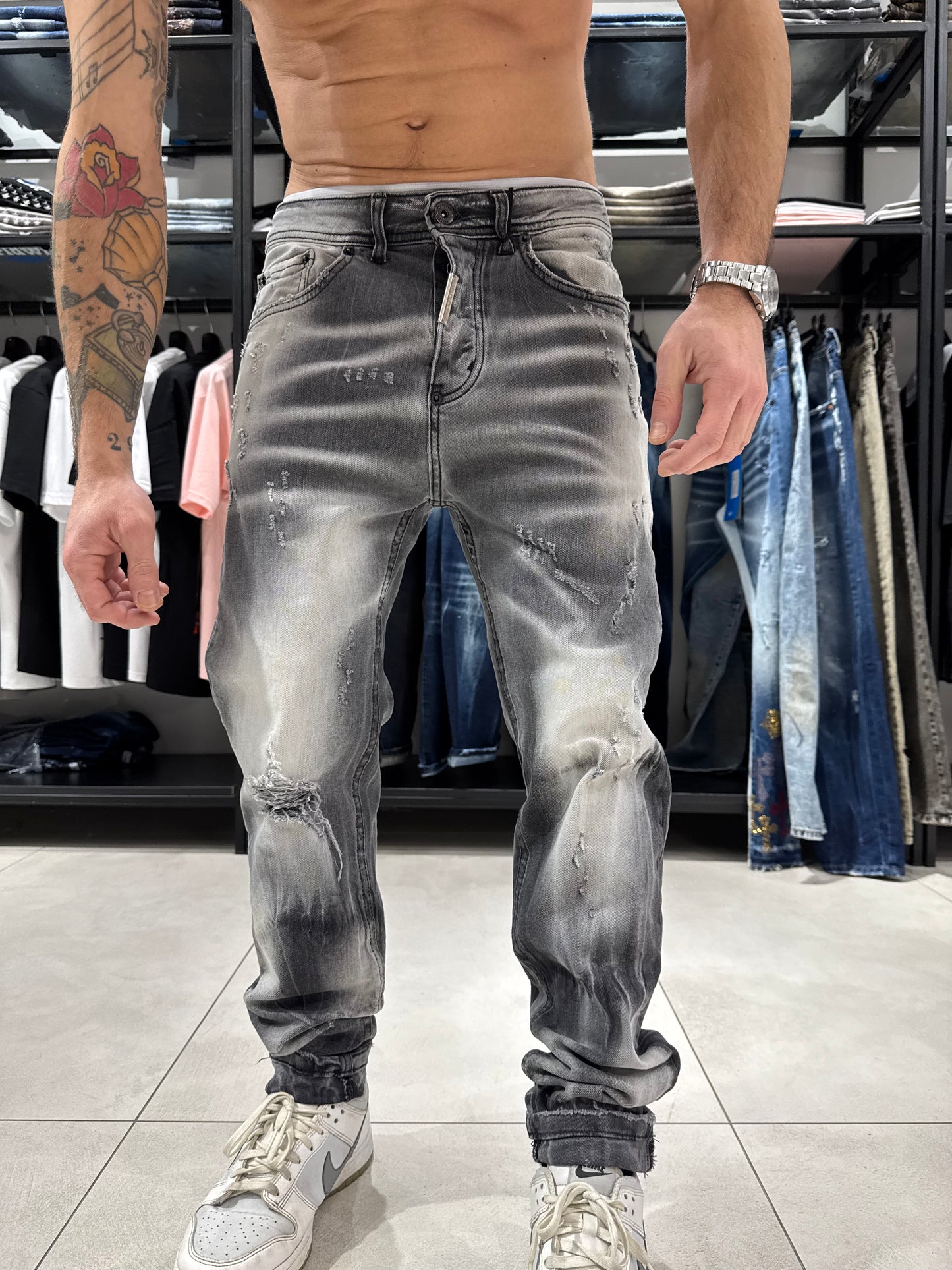 Jeans Mod Dsquared Grigio chiaro