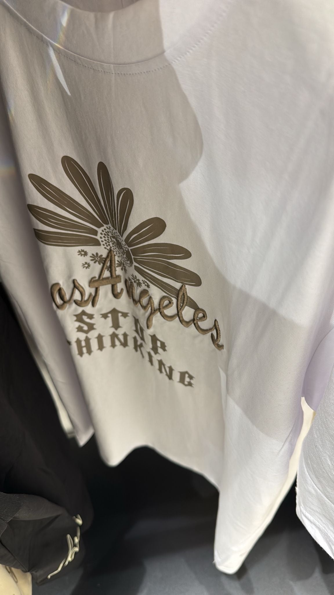 T-shirt a maniche corte con ricamo Los Angeles