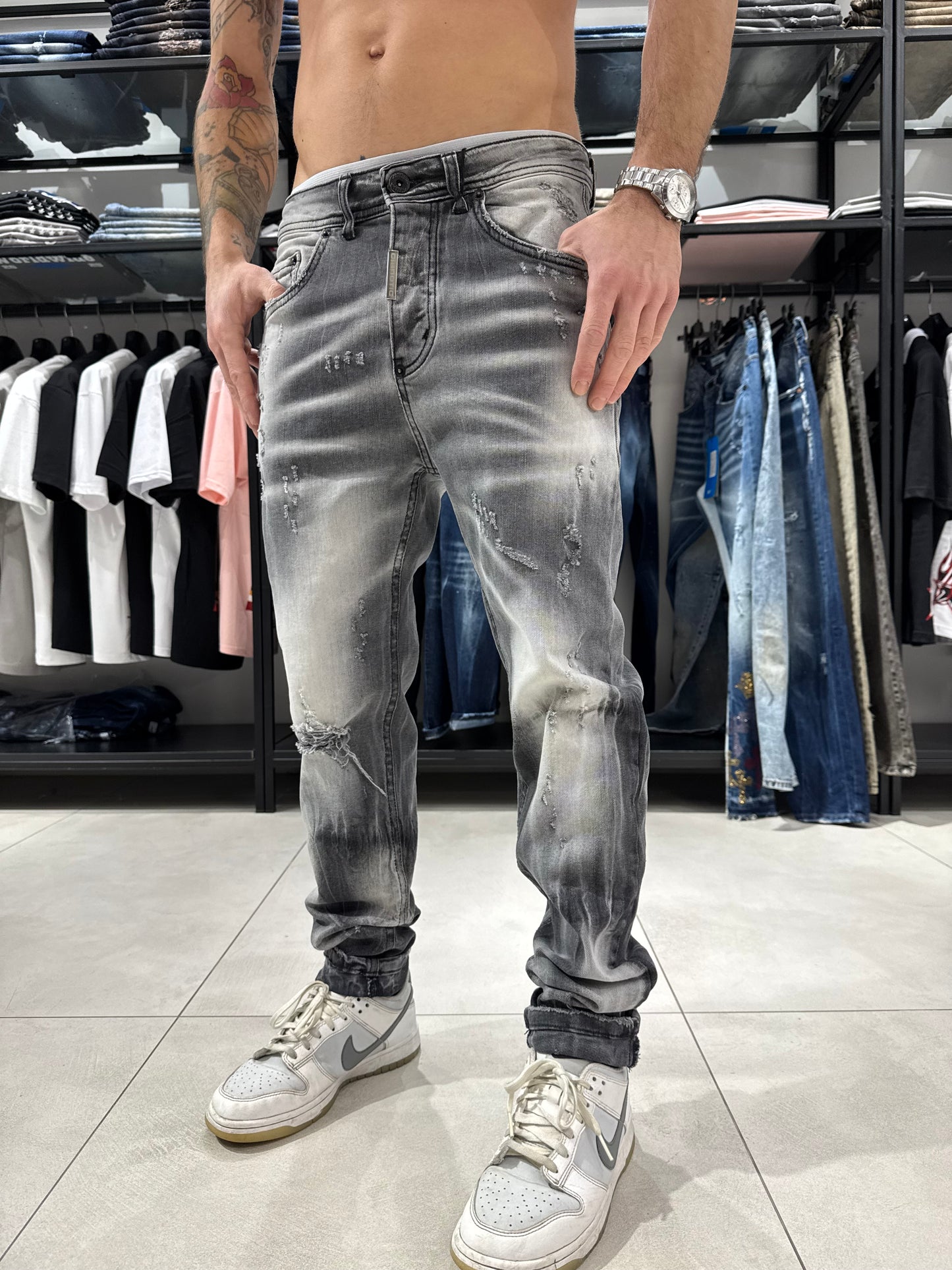 Jeans Mod Dsquared Grigio chiaro