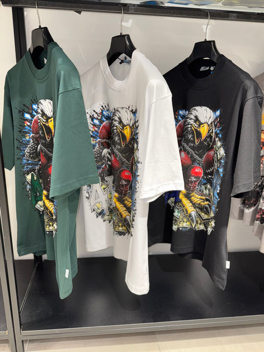T-Shirt Taglie Forti Acquila Strass