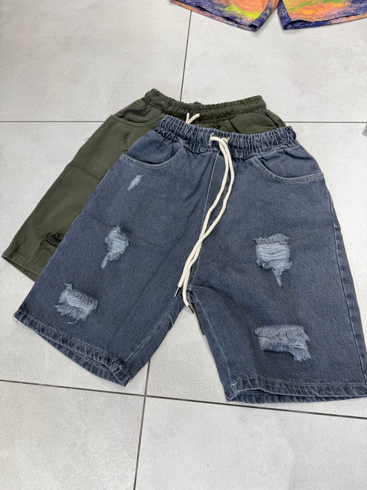 Bermuda in jeans con coulisse