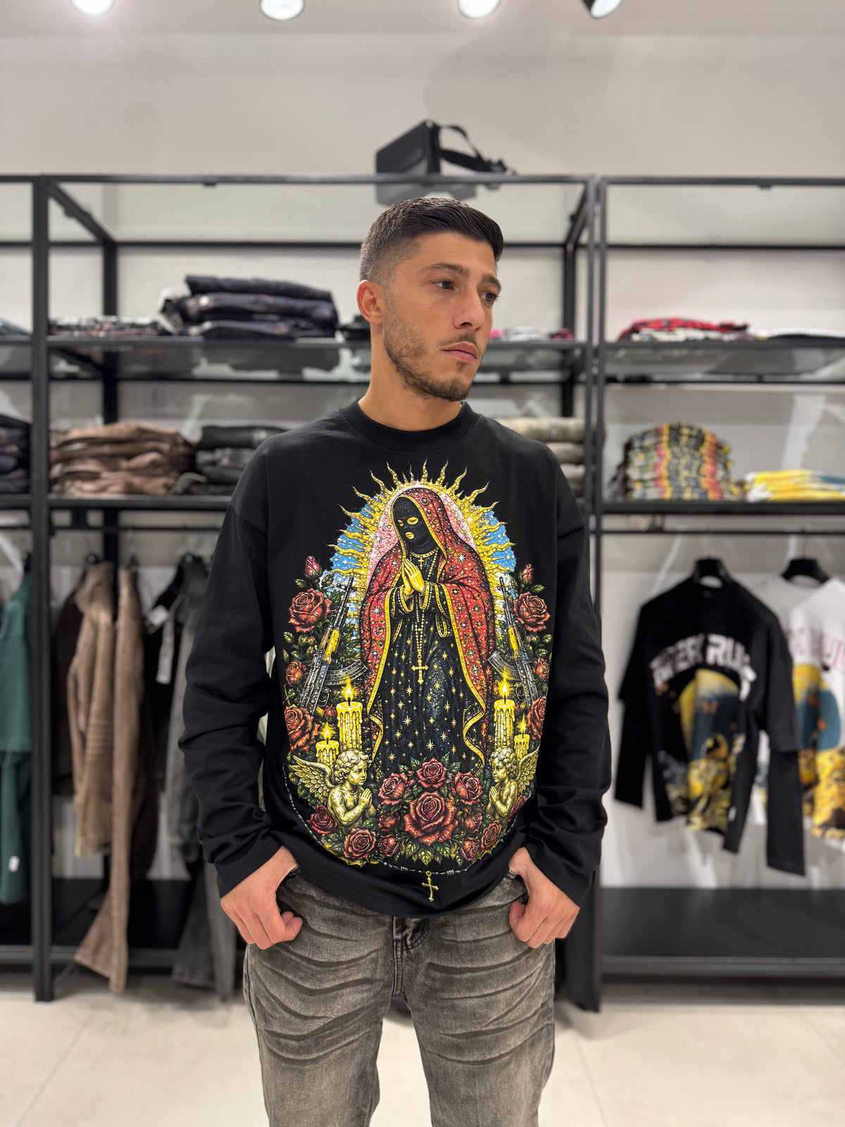 T-Shirt Guadalupe Maniche Lunghe