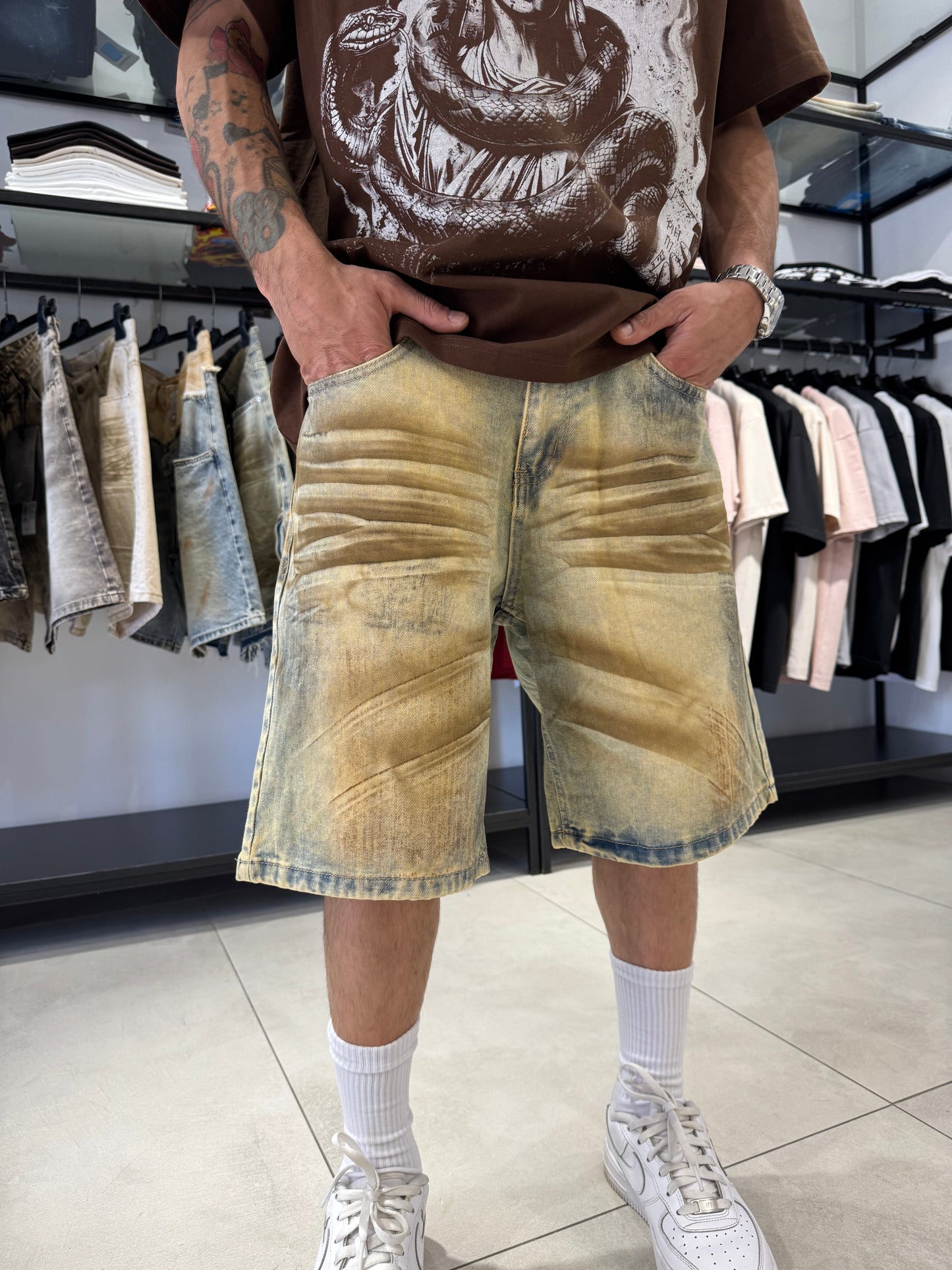 Bermuda Jeans Sfumato