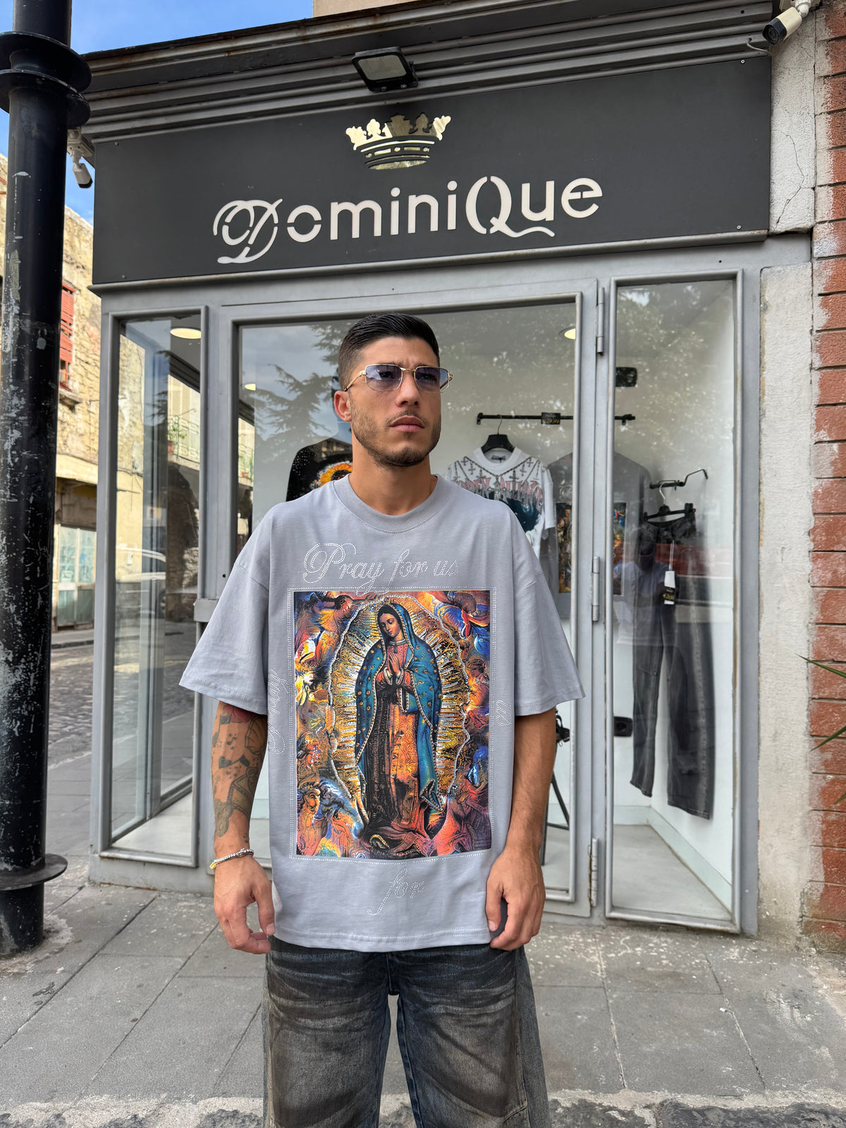 T-Shirt  Strass  Maniche Corte