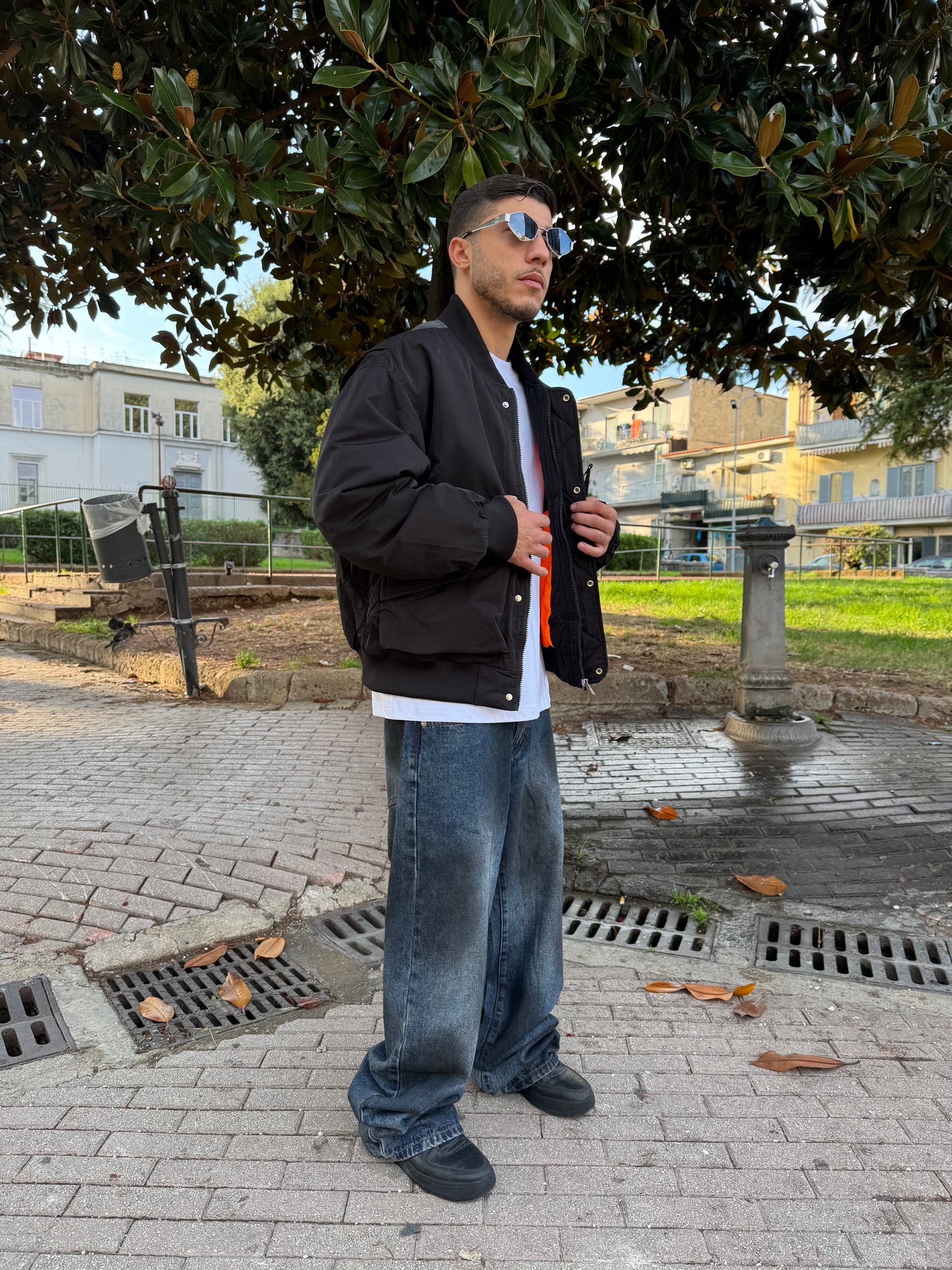 Jeans Baggy blu Sfumato