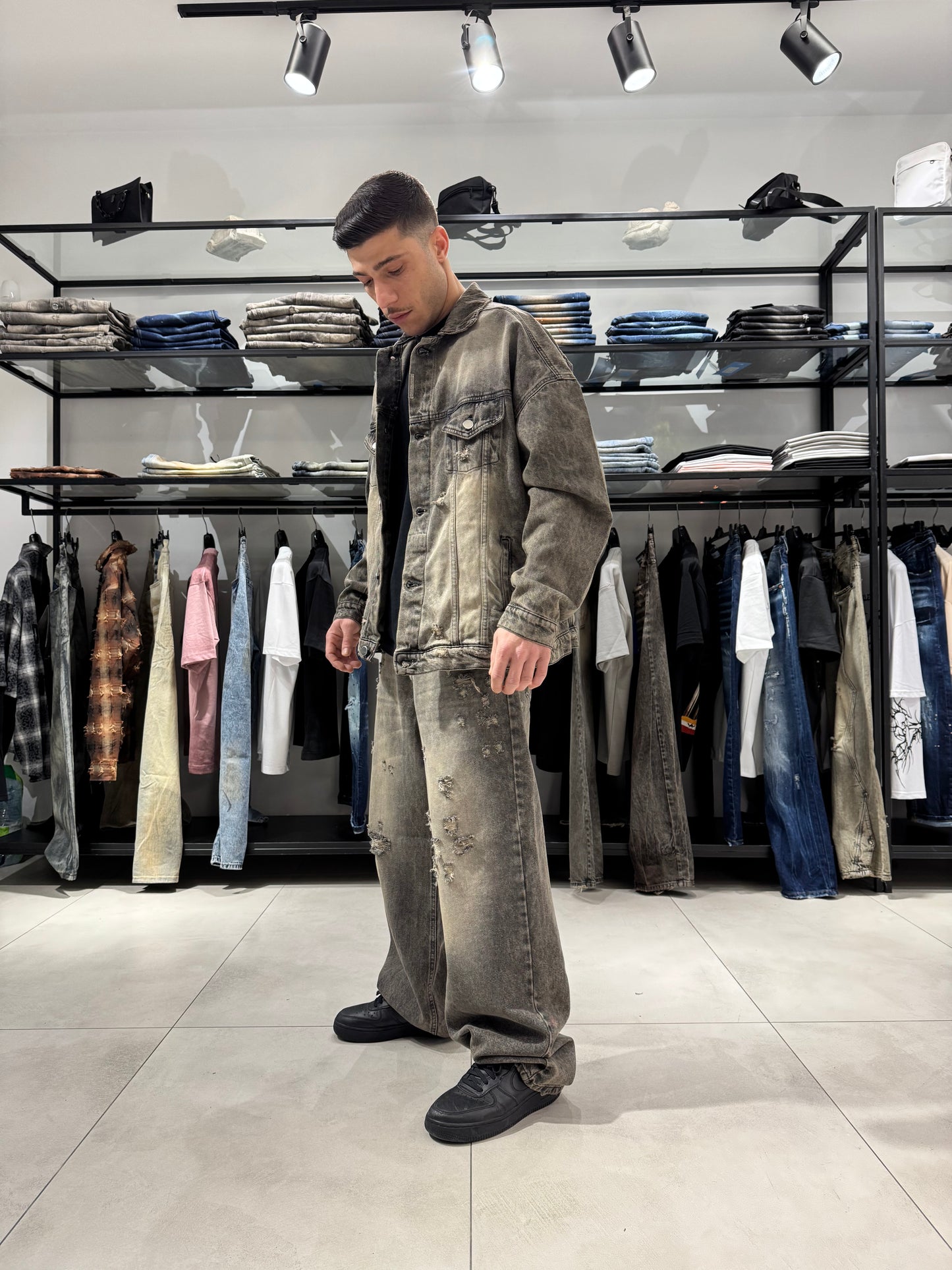 Coordinato Jeans Gray