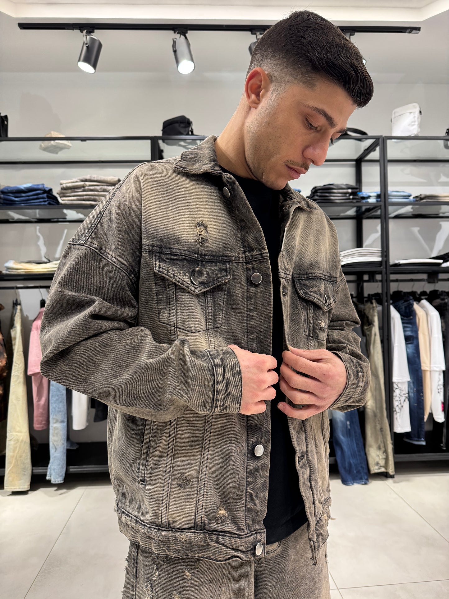 Coordinato Jeans Gray