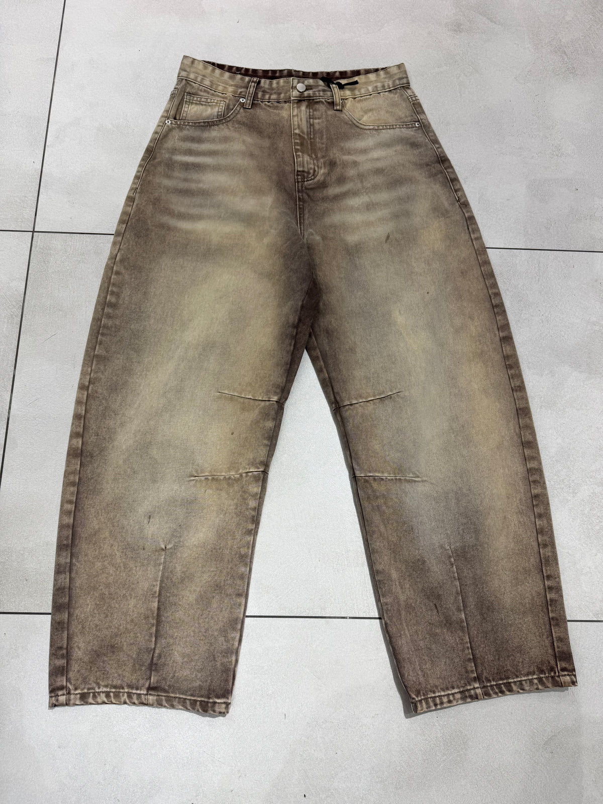 Jeans ballon marmorizzato