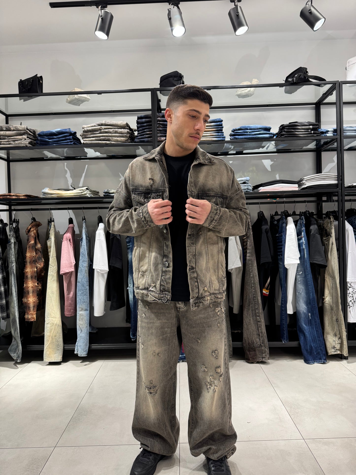 Coordinato Jeans Gray