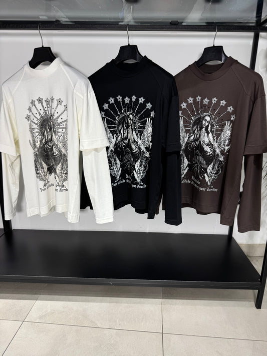 T-Shirt Madonna Long Sleeve Doppia manica