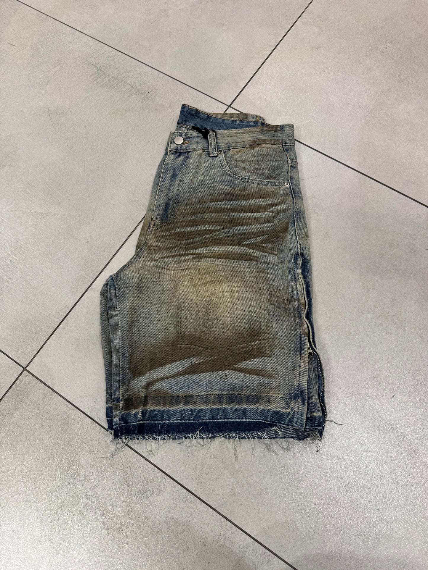 Bermuda Jeans Zip Sfumato