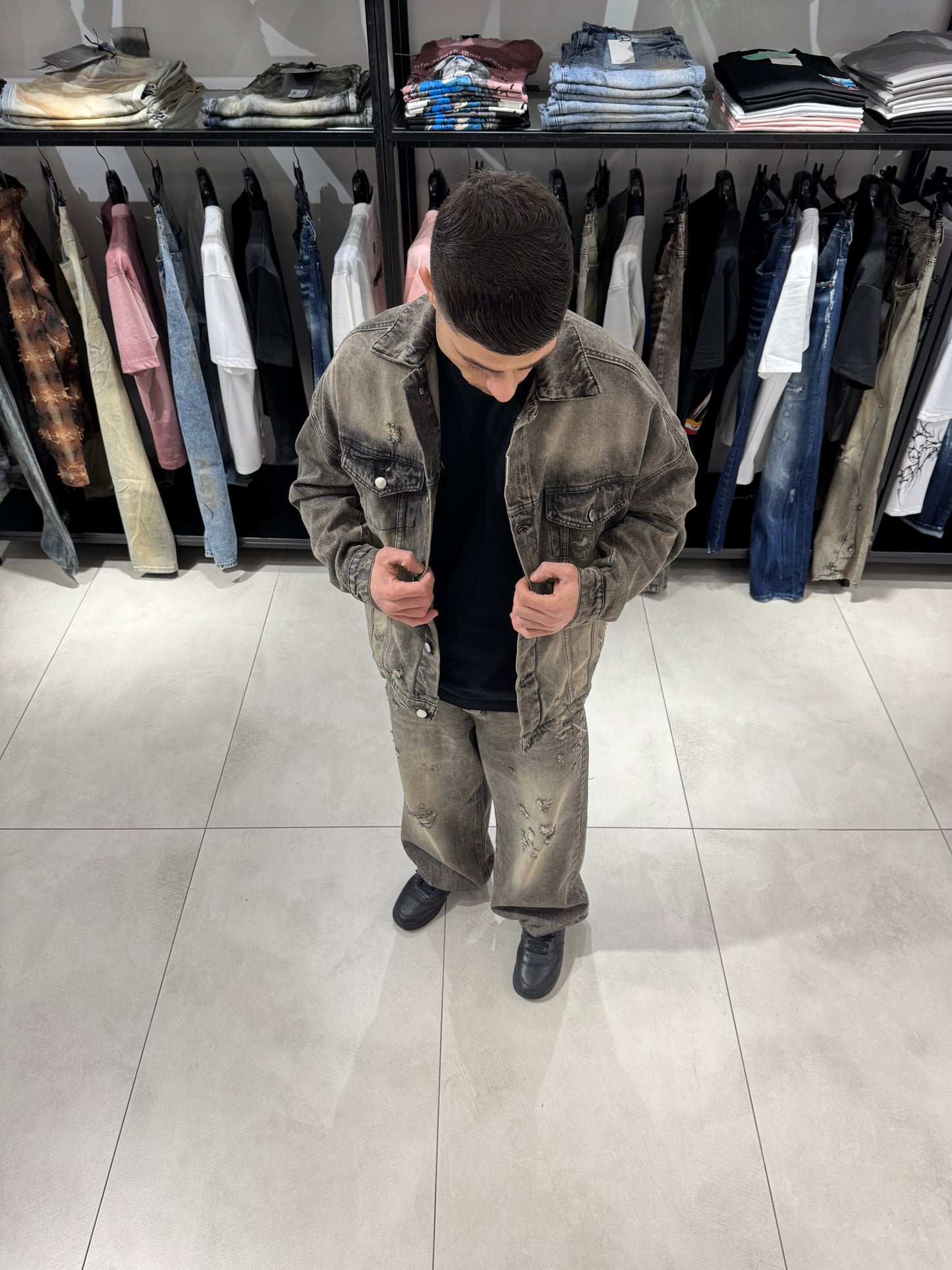 Coordinato Jeans Gray