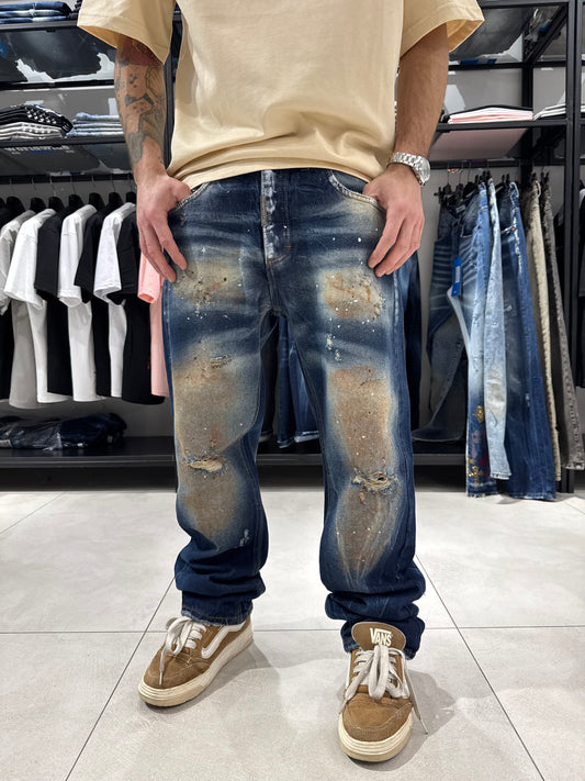 Jeans Degrade Thè blu
