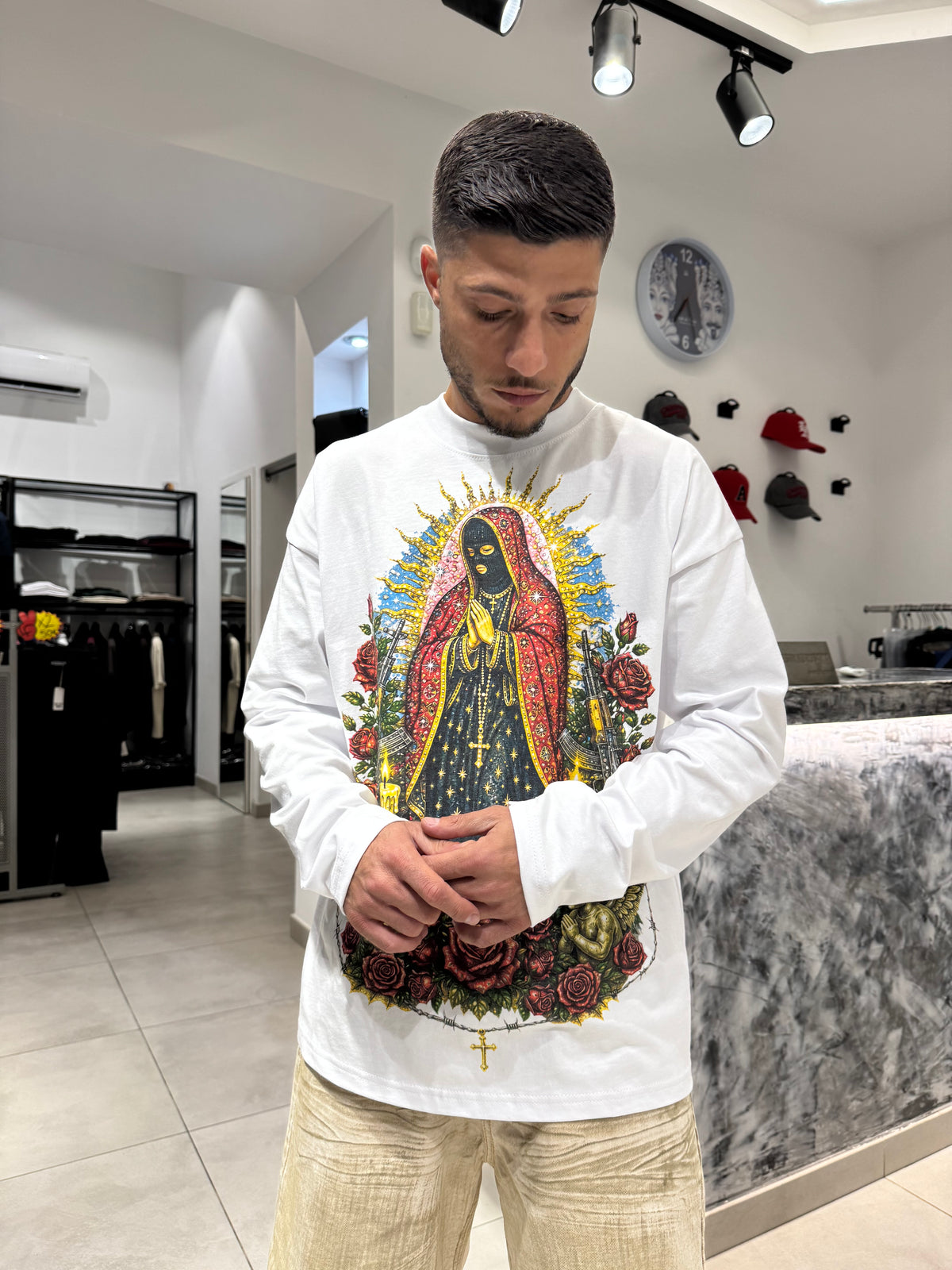 T-Shirt Guadalupe Maniche Lunghe