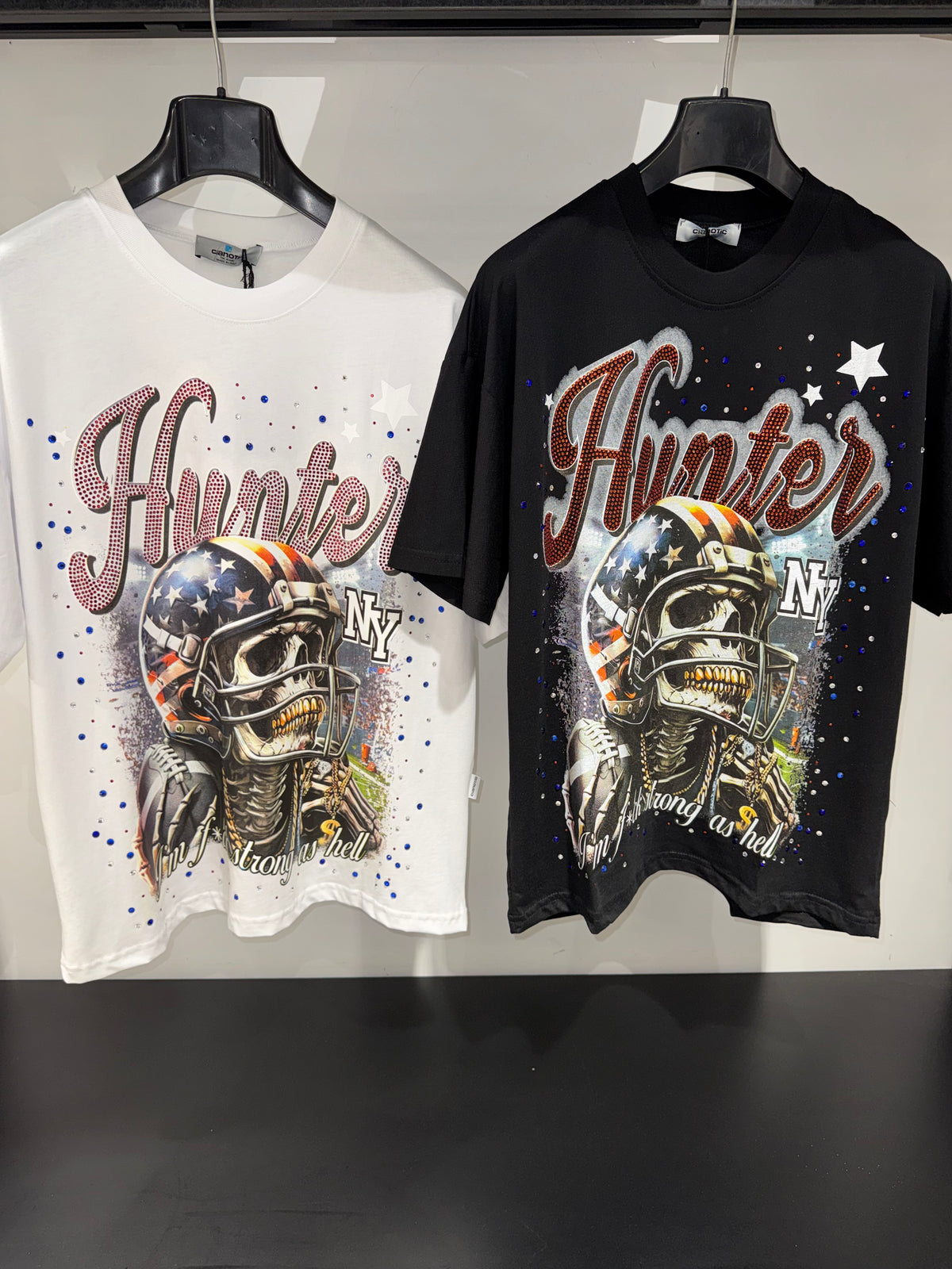 T-Shirt  Strass  Maniche Corte