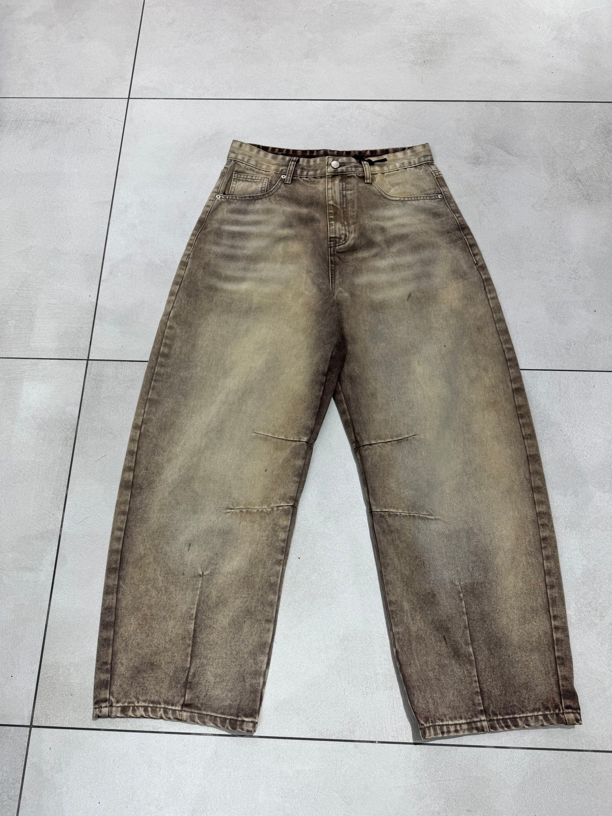 Jeans ballon marmorizzato