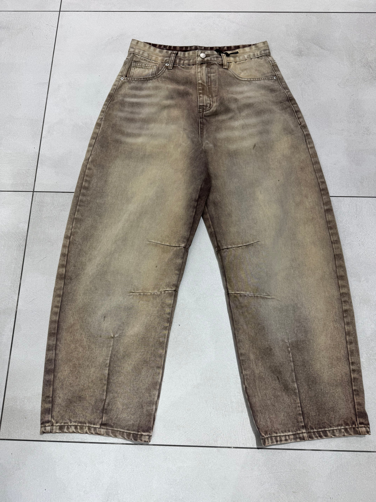 Jeans ballon marmorizzato
