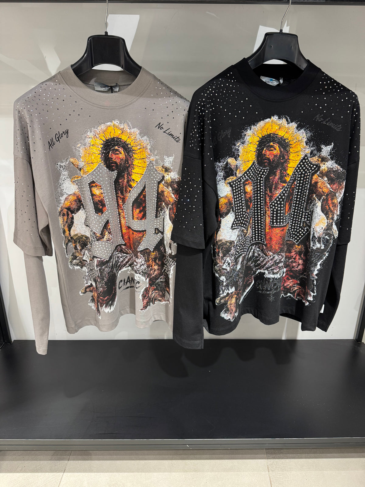 T-Shirt  Strass  Maniche Corte