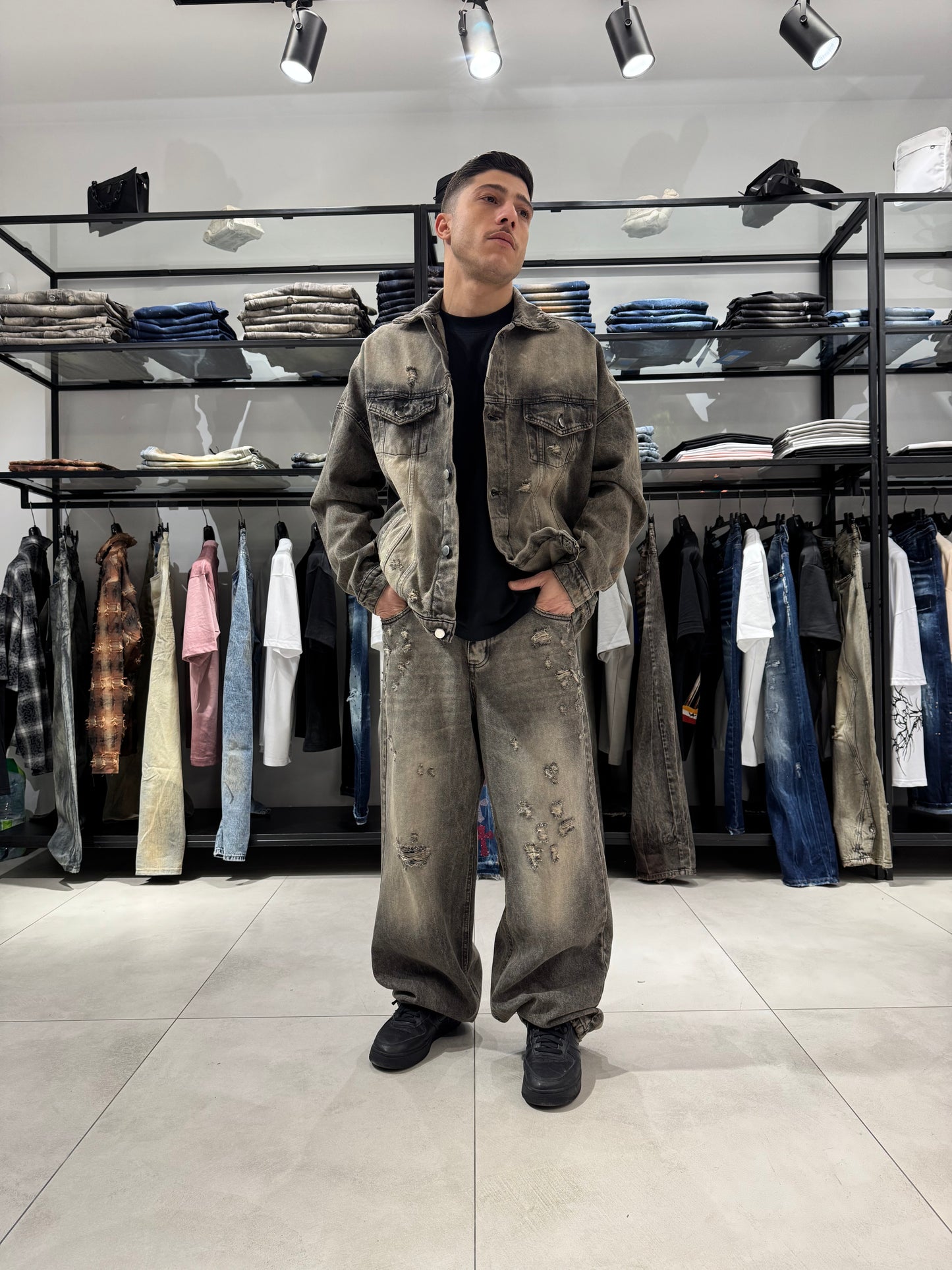 Coordinato Jeans Gray