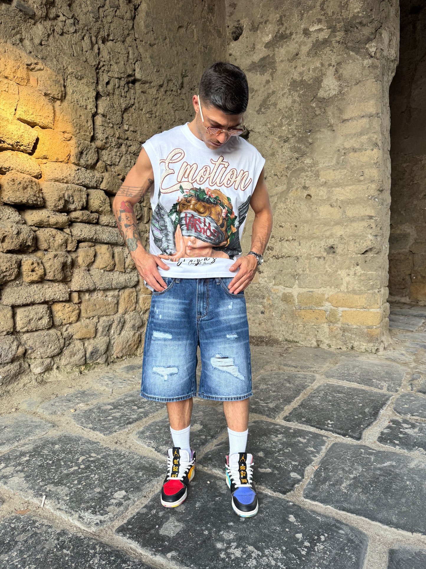 Short Jeans blu