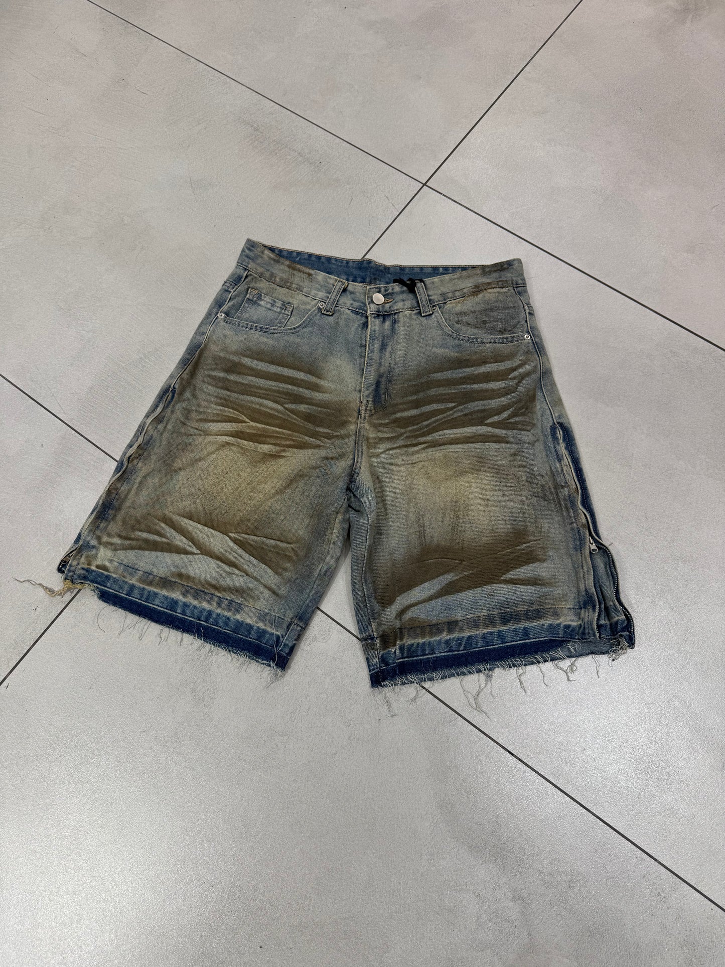 Bermuda Jeans Zip Sfumato