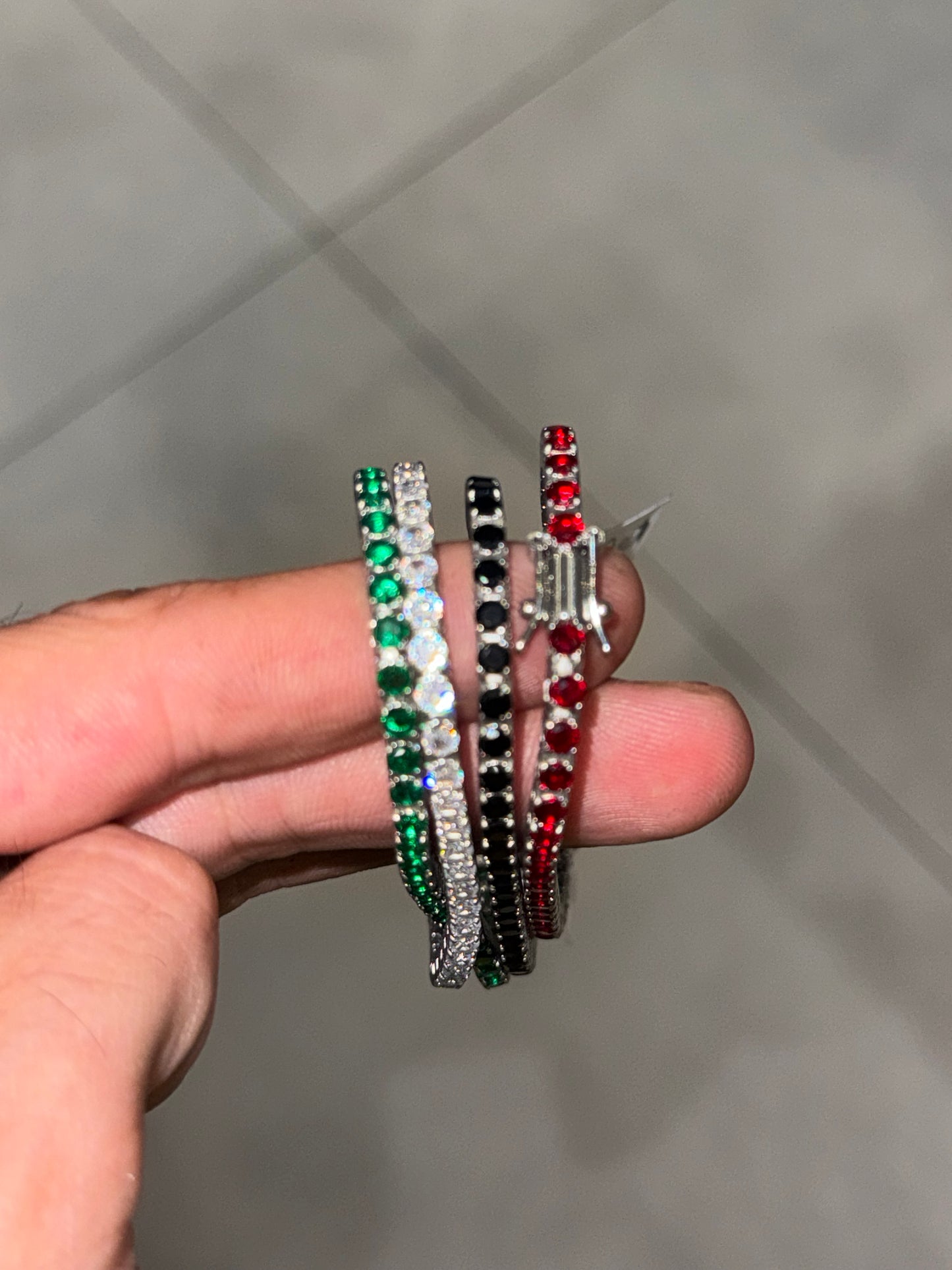 Bracciale Luminoso in Accaio  misura 17