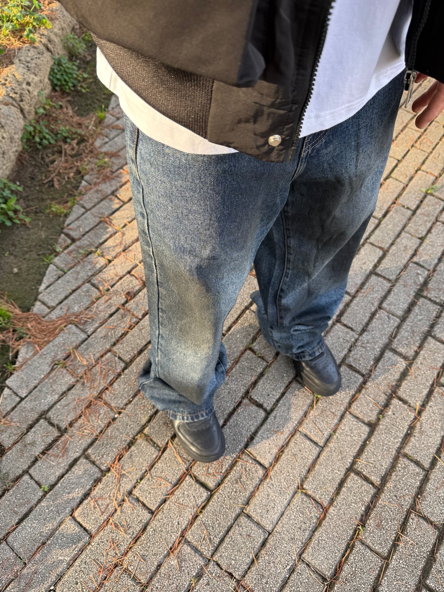 Jeans Baggy blu Sfumato