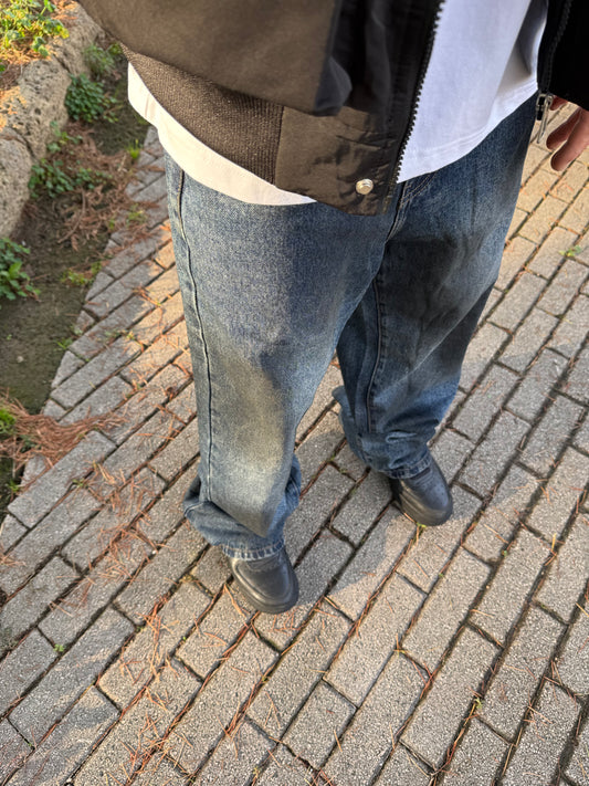 Jeans Baggy blu Sfumato