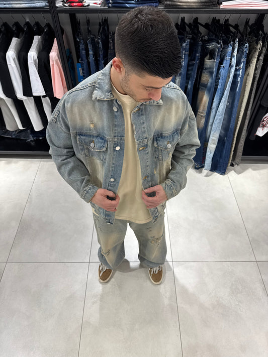 Coordinato Jeans Chiaro Sabbiato