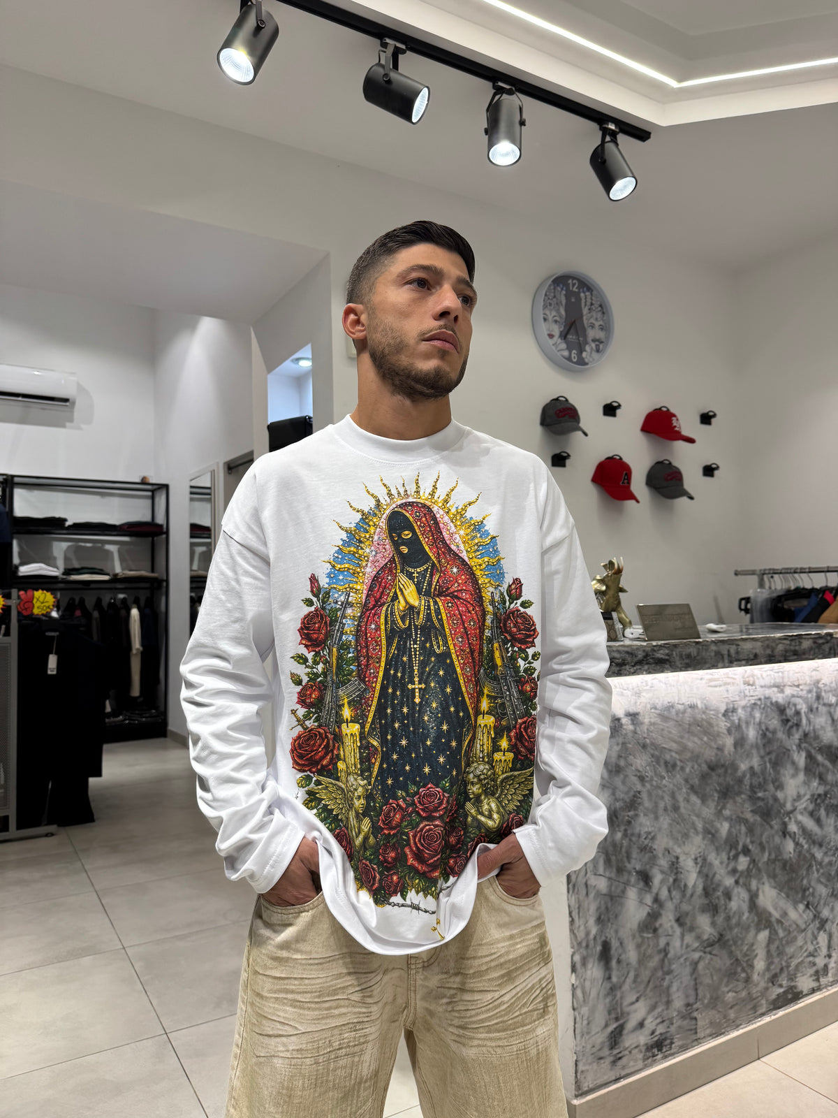 T-Shirt Guadalupe Maniche Lunghe
