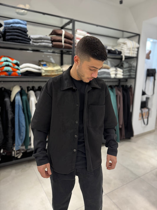 Camicia Camoscio Doppia Manica