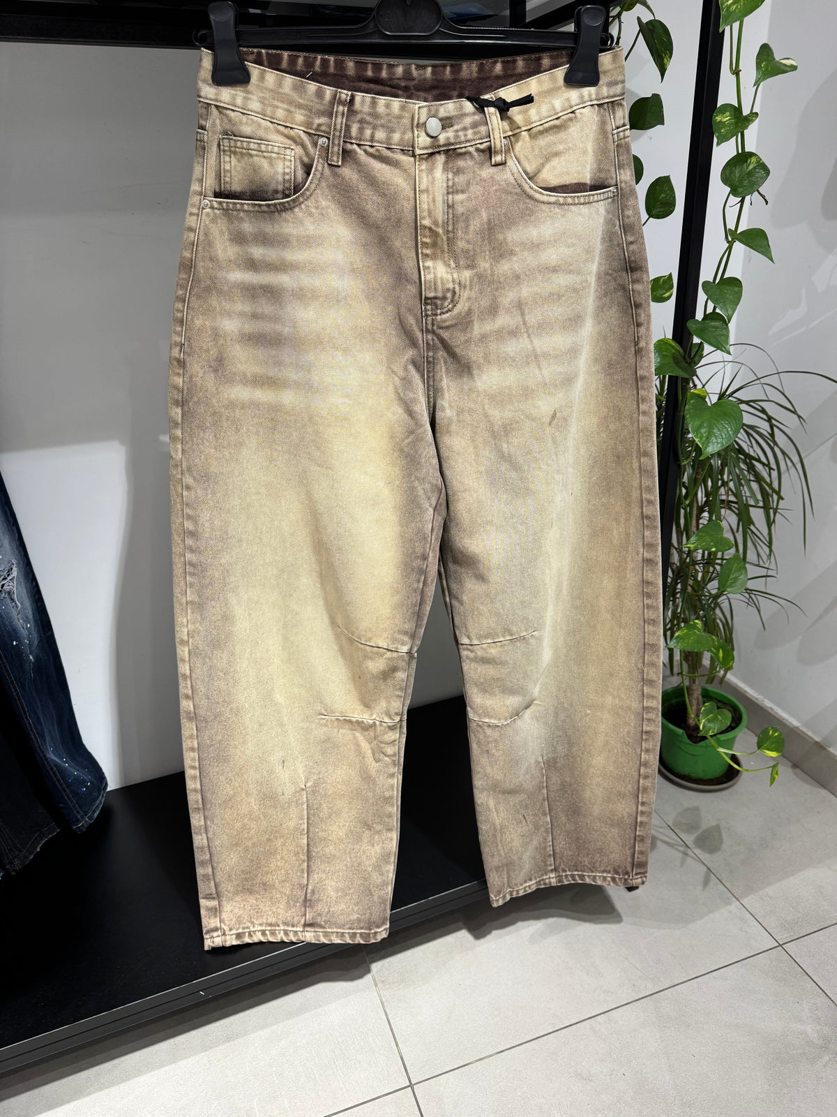 Jeans ballon marmorizzato